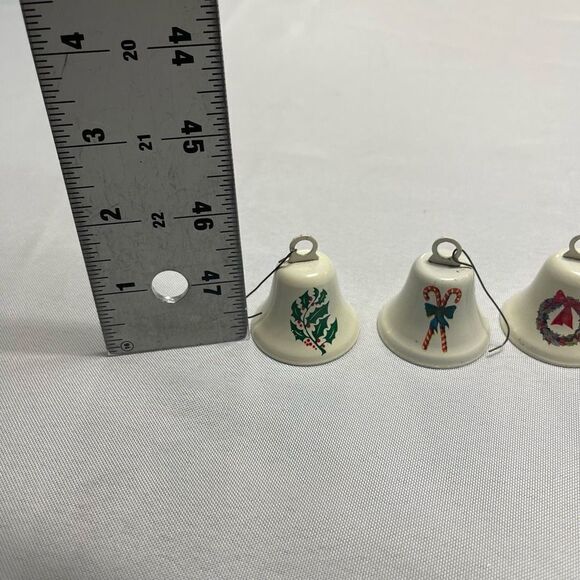 BELVIN BROS UNBREAKABLE BELL 1 3/4”TALL CHRISTMAS ORNAMENTS LOT OF 4 - Picture 4 of 6